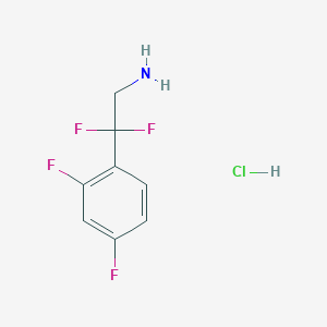 molecular formula C8H8ClF4N B1436463 2-(2,4-二氟苯基)-2,2-二氟乙胺盐酸盐 CAS No. 2060062-92-0