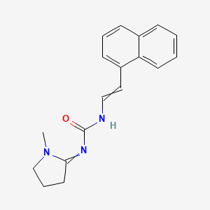 N-(1-Methylpyrrolidin-2-ylidene)-N'-[2-(naphthalen-1-yl)ethenyl]urea