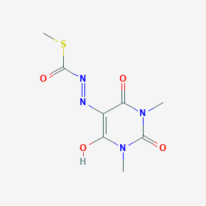 N-[(1,3-Dimethyl-2,4,6-trioxo-1,3-diazinan-5-ylidene)amino]-1-methylsulfanyl-formamide