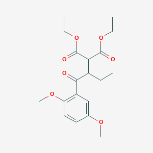 Diethyl [1-(2,5-dimethoxyphenyl)-1-oxobutan-2-yl]propanedioate