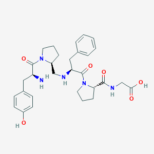 B143649 2-[[(2S)-1-[(2S)-2-[[(2S)-1-[(2S)-2-amino-3-(4-hydroxyphenyl)propanoyl]pyrrolidin-2-yl]methylamino]-3-phenylpropanoyl]pyrrolidine-2-carbonyl]amino]acetic acid CAS No. 138474-03-0