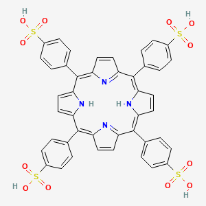 molecular formula C44H30N4O12S4 B1436490 Benzenesulfonic acid, 4,4',4'',4'''-(21H,23H-porphine-5,10,15,20-tetrayl)tetrakis-, tetrasodium salt CAS No. 35218-75-8