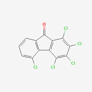 molecular formula C13H3Cl5O B14364916 1,2,3,4,5-Pentachloro-9H-fluoren-9-one CAS No. 90077-77-3