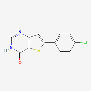 molecular formula C12H7ClN2OS B1436495 6-(4-氯苯基)噻并[3,2-d]嘧啶-4(3h)-酮 CAS No. 215928-66-8