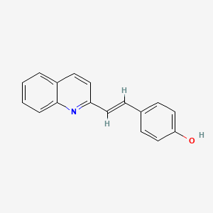 molecular formula C17H13NO B1436496 4-[(E)-2-(喹啉-2-基)乙烯基]酚 CAS No. 4752-58-3