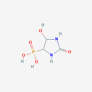 molecular formula C3H7N2O5P B14364970 (5-Hydroxy-2-oxoimidazolidin-4-yl)phosphonic acid CAS No. 90730-10-2