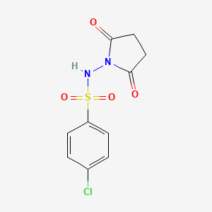 molecular formula C10H9ClN2O4S B14364978 4-chloro-N-(2,5-dioxopyrrolidin-1-yl)benzenesulfonamide CAS No. 92634-70-3