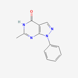 molecular formula C12H10N4O B1436502 6-甲基-1-苯基-2H-吡唑并[3,4-d]嘧啶-4-酮 CAS No. 91974-63-9