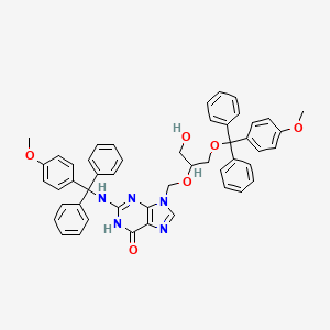 B1436506 9-(((1-Hydroxy-3-((4-methoxyphenyl)diphenylmethoxy)propan-2-yl)oxy)methyl)-2-(((4-methoxyphenyl)diphenylmethyl)amino)-1H-purin-6(9H)-one CAS No. 88110-86-5
