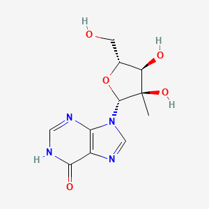 molecular formula C11H14N4O5 B1436510 9-[(2R,3R,4R,5R)-3,4-二羟基-5-(羟甲基)-3-甲基氧杂环-2-基]-3H-嘌呤-6-酮 CAS No. 374750-32-0