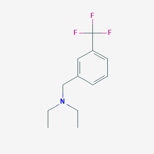 molecular formula C12H16F3N B14365107 N-ethyl-N-[[3-(trifluoromethyl)phenyl]methyl]ethanamine CAS No. 90754-95-3