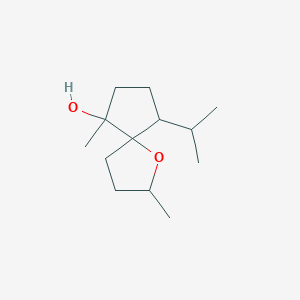 molecular formula C13H24O2 B14365115 2,6-Dimethyl-9-(propan-2-yl)-1-oxaspiro[4.4]nonan-6-ol CAS No. 90292-59-4