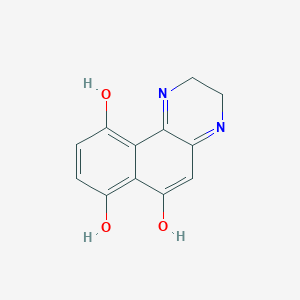 molecular formula C12H10N2O3 B14365136 6-Hydroxy-1,2,3,4-tetrahydrobenzo[f]quinoxaline-7,10-dione CAS No. 90441-02-4