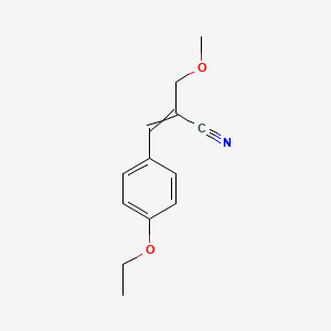 molecular formula C13H15NO2 B14365145 3-(4-Ethoxyphenyl)-2-(methoxymethyl)prop-2-enenitrile CAS No. 90167-03-6