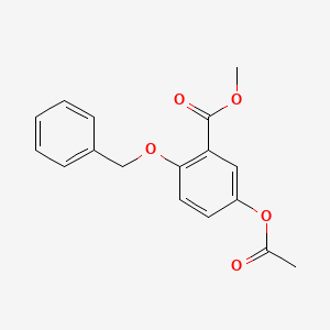 molecular formula C17H16O5 B14365149 Methyl 5-(acetyloxy)-2-(benzyloxy)benzoate CAS No. 91738-29-3