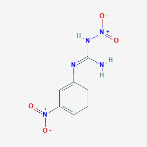 molecular formula C7H7N5O4 B14365160 N-Nitro-N''-(3-nitrophenyl)guanidine CAS No. 93071-57-9