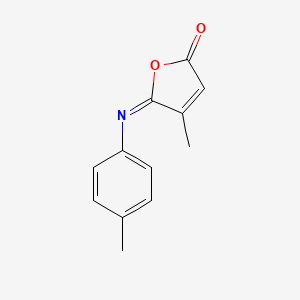 molecular formula C12H11NO2 B14365170 (5E)-4-Methyl-5-[(4-methylphenyl)imino]furan-2(5H)-one CAS No. 90141-17-6