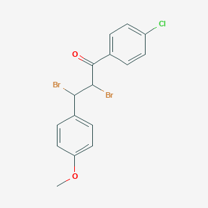 molecular formula C16H13Br2ClO2 B14365176 2,3-Dibromo-1-(4-chlorophenyl)-3-(4-methoxyphenyl)propan-1-one CAS No. 90956-78-8