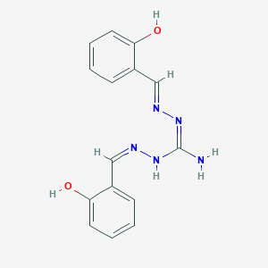 molecular formula C15H15N5O2 B14365182 1-[(Z)-(2-hydroxyphenyl)methylideneamino]-2-[(E)-(2-hydroxyphenyl)methylideneamino]guanidine CAS No. 91379-47-4