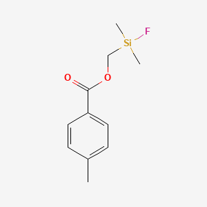 molecular formula C11H15FO2Si B14365191 [Fluoro(dimethyl)silyl]methyl 4-methylbenzoate CAS No. 92933-42-1