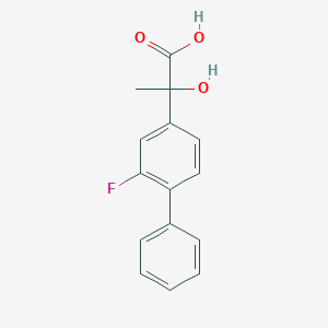 molecular formula C15H13FO3 B143652 2-(2-氟联苯基-4-基)-2-羟基丙酸 CAS No. 61466-95-3