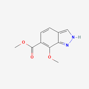 molecular formula C10H10N2O3 B1436520 7-甲氧基-1H-吲唑-6-甲酸甲酯 CAS No. 907190-29-8