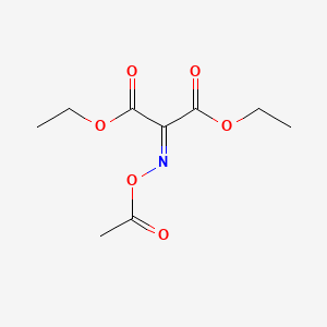 molecular formula C9H13NO6 B14365282 Propanedioic acid, [(acetyloxy)imino]-, diethyl ester CAS No. 90713-04-5