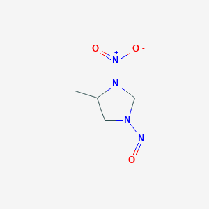 molecular formula C4H8N4O3 B14365289 4-Methyl-3-nitro-1-nitrosoimidazolidine CAS No. 93000-59-0