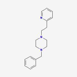 molecular formula C18H23N3 B14365315 1-Benzyl-4-[2-(pyridin-2-yl)ethyl]piperazine CAS No. 90125-60-3