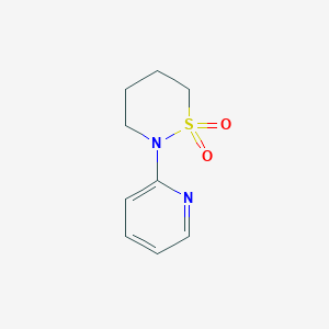 molecular formula C9H12N2O2S B14365350 2-Pyridin-2-ylthiazinane 1,1-dioxide CAS No. 90556-95-9