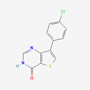 molecular formula C12H7ClN2OS B1436539 7-(4-氯苯基)噻吩[3,2-d]嘧啶-4(3H)-酮 CAS No. 827614-29-9