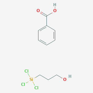 molecular formula C10H13Cl3O3Si B14365437 Benzoic acid;3-trichlorosilylpropan-1-ol CAS No. 90137-40-9