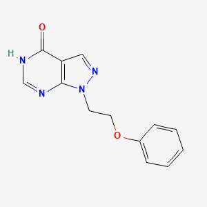molecular formula C13H12N4O2 B1436546 1-(2-苯氧基乙基)-1H-吡唑并[3,4-d]嘧啶-4-醇 CAS No. 400737-71-5