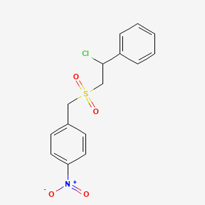 1-[(2-Chloro-2-phenylethanesulfonyl)methyl]-4-nitrobenzene