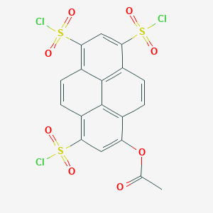 3,6,8-Tris(chlorosulfonyl)pyren-1-YL acetate