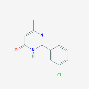 molecular formula C11H9ClN2O B1436554 2-(3-氯苯基)-6-甲基嘧啶-4(3H)-酮 CAS No. 180606-42-2