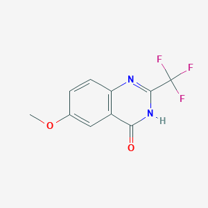 molecular formula C10H7F3N2O2 B1436555 6-甲氧基-2-(三氟甲基)-1H-喹唑啉-4-酮 CAS No. 301233-15-8