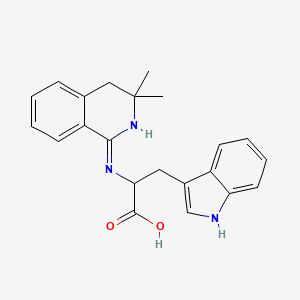 molecular formula C22H23N3O2 B1436556 2-(3,3-二甲基-3,4-二氢异喹啉-1-ylamino)-3-(1H-吲哚-3-基)-丙酸 CAS No. 1396969-17-7