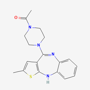 molecular formula C18H20N4OS B1436562 (E)-1-(4-(2-甲基-10H-苯并[B]噻吩并[2,3-E][1,4]二氮杂卓-4-基)哌嗪-1-基)乙酮 CAS No. 935272-10-9