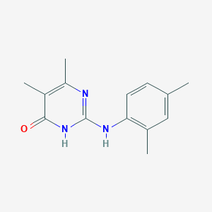 molecular formula C14H17N3O B1436565 2-[(2,4-二甲基苯基)氨基]-5,6-二甲基嘧啶-4(3H)-酮 CAS No. 1306738-49-7