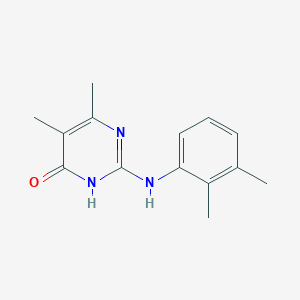 molecular formula C14H17N3O B1436566 2-[(2,3-dimethylphenyl)amino]-5,6-dimethylpyrimidin-4(3H)-one CAS No. 1306739-75-2