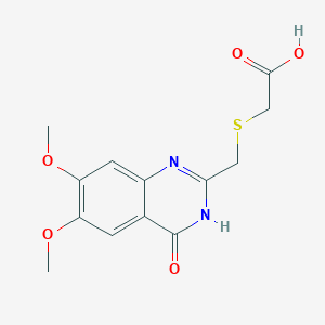 molecular formula C13H14N2O5S B1436568 [(6,7-二甲氧基-4-氧代-3,4-二氢喹唑啉-2-基)甲基]硫代}乙酸 CAS No. 1010916-57-0