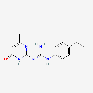 molecular formula C15H19N5O B1436569 N-(4-异丙基苯基)-N'-(6-甲基-4-氧代-1,4-二氢嘧啶-2-基)胍 CAS No. 932170-09-7