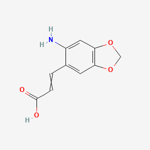 3-(6-Amino-2H-1,3-benzodioxol-5-yl)prop-2-enoic acid