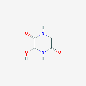 molecular formula C4H6N2O3 B143657 3-羟基哌嗪-2,5-二酮 CAS No. 127605-71-4