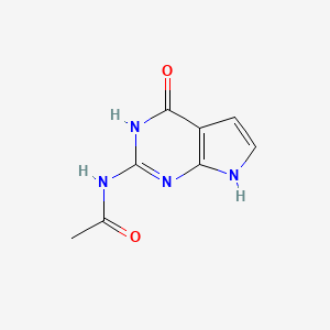 molecular formula C8H8N4O2 B1436572 N-(4-oxo-1,7-dihydropyrrolo[2,3-d]pyrimidin-2-yl)acetamide CAS No. 62160-25-2