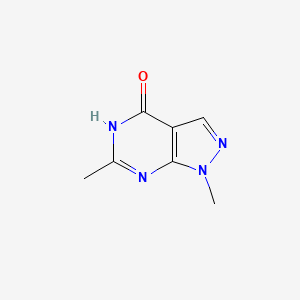 molecular formula C7H8N4O B1436576 1,6-二甲基-1H-吡唑并[3,4-d]嘧啶-4(7H)-酮 CAS No. 57121-52-5