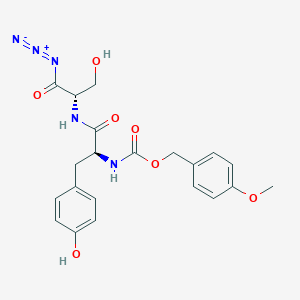 (4-methoxyphenyl)methyl N-[(2S)-1-[[(2S)-1-azido-3-hydroxy-1-oxopropan-2-yl]amino]-3-(4-hydroxyphenyl)-1-oxopropan-2-yl]carbamate