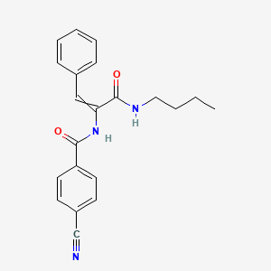 N-[3-(Butylamino)-3-oxo-1-phenylprop-1-en-2-yl]-4-cyanobenzamide