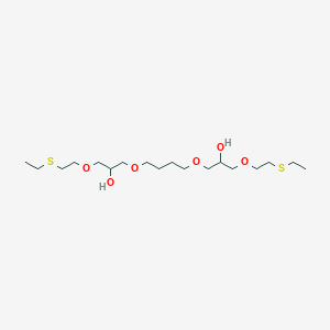 molecular formula C18H38O6S2 B14365773 6,10,15,19-Tetraoxa-3,22-dithiatetracosane-8,17-diol CAS No. 90859-46-4